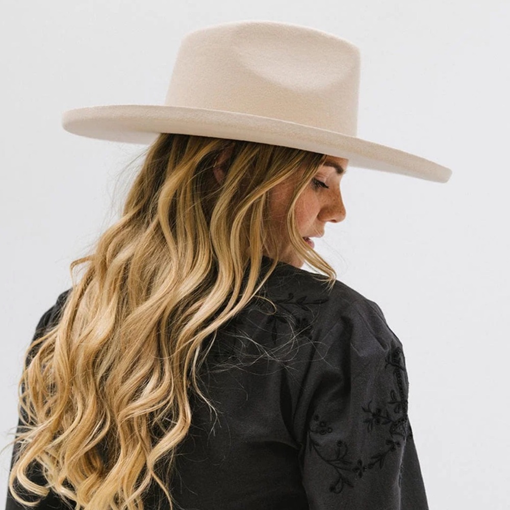GIGI PIP x Cara Loren Amelia Pencil Brim Fedora Cowgirl Hat Australian Wool S/M - Picture 4 of 12